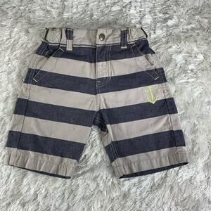 Sergent Major Striped Shorts Anchor 4 Yr Tan Navy